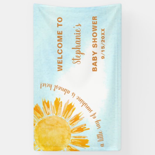 Sunshine Baby shower Spandoek (Verticaal)