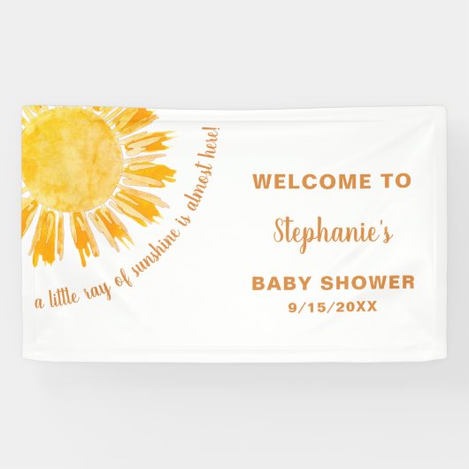 Sunshine Baby shower Spandoek (Horizontaal)