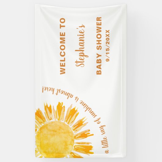 Sunshine Baby shower Spandoek (Verticaal)