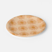 Sunshine baby shower sunburst sinaasappel papieren bordje (Gekanteld)