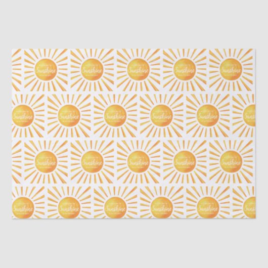 Sunshine Baby shower Tissuepapier (Voorkant)