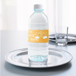 Sunshine baby shower waterfles etiket