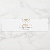 Sunshine Baby shower Waterfles Etiket (Enkel label)