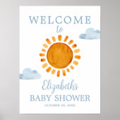 Sunshine Baby shower Welkom Poster (Voorkant)