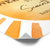 Sunshine Baby shower Welkom Poster (Hoek)