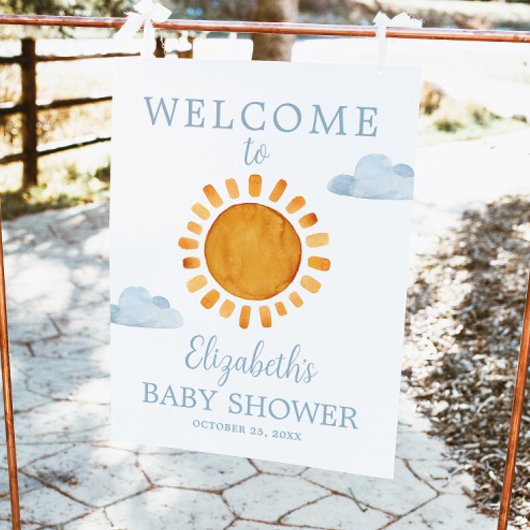 Sunshine Baby shower Welkom Poster