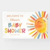 Sunshine Baby shower Welkom Spandoek (Horizontaal)