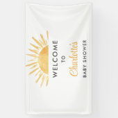 Sunshine Baby shower Welkom Spandoek (Verticaal)