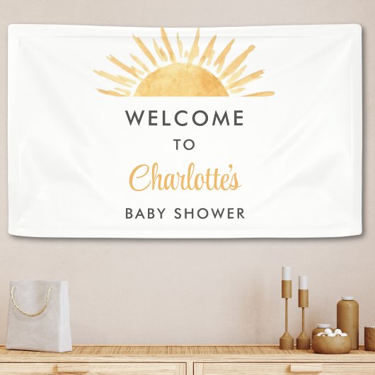 Sunshine Baby shower Welkom Spandoek