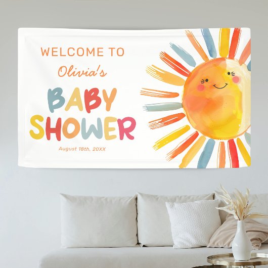 Sunshine Baby shower Welkom Spandoek