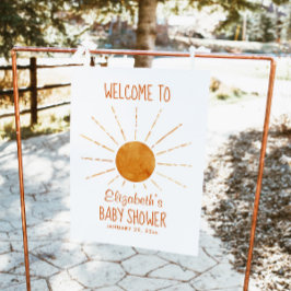 Sunshine Baby shower Welkomstteken Poster