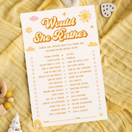 Sunshine Baby shower zou ze liever spel