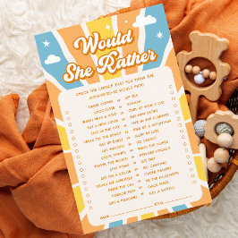 Sunshine Baby shower zou ze liever spel