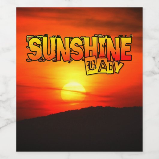 Sunshine Baby Wijn Etiket (Enkel label)