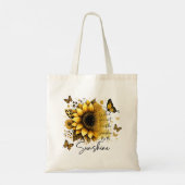 Sunshine Be the Sunshine Sunflower | Tote Bag (Achterkant)