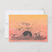Sunshine Beach Destination Ocean Sunset Sunrise RSVP Kaartje (Achterkant)