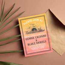 Sunshine Beach Destination Ocean Wedding Kaart