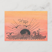 Sunshine Beach Destination Sunrise Sunset Details Informatiekaartje (Achterkant)