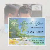Sunshine Beach foto Bewaar de datum Aankondigingskaart (Voorkant / Achterkant)