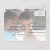 Sunshine Beach Palm Trees Plumeria Bewaar de datum Aankondigingskaart (Achterkant)