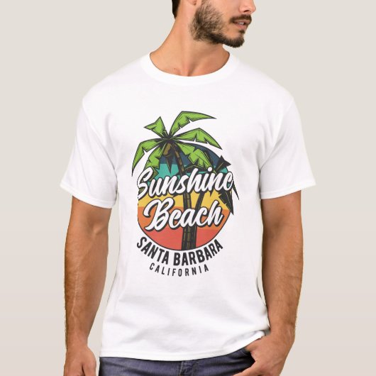 Sunshine Beach Santa Barbara California T-shirt (Voorkant)
