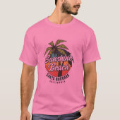 Sunshine Beach Santa Barbara  Surf Design T-shirt (Voorkant)