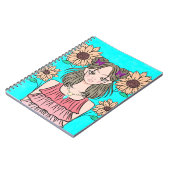 Sunshine beauty turquoise notebook notitieboek (Linkerzijde)