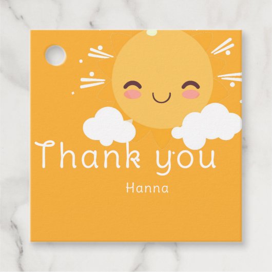 Sunshine Bedankjes Labels (Voorkant)