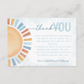 Sunshine bedankkaart briefje informatiekaartje (Voorkant)