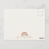 Sunshine bedankkaarten voor baby shower briefkaart (Achterkant)
