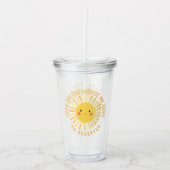 Sunshine bedankt leraar moderne elegant acryl drinkbeker (Voorkant)