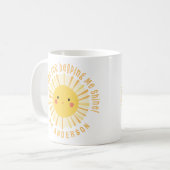 Sunshine bedankt leraar moderne elegant koffiemok (Voorkant links)