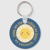Sunshine bedankt leraar moderne elegant sleutelhanger (Voorkant)