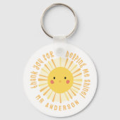 Sunshine bedankt leraar moderne elegant sleutelhanger (Achterkant)