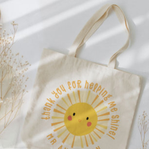 Sunshine bedankt leraar moderne elegant tote bag