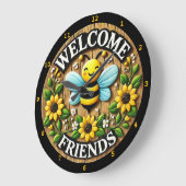 Sunshine Bee Welkom Vrienden Grote Klok (Hoek)