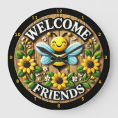 Sunshine Bee Welkom Vrienden Grote Klok (Voorkant)