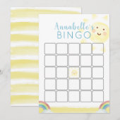 Sunshine Birthday Bingo Game Kaart (Voorkant / Achterkant)
