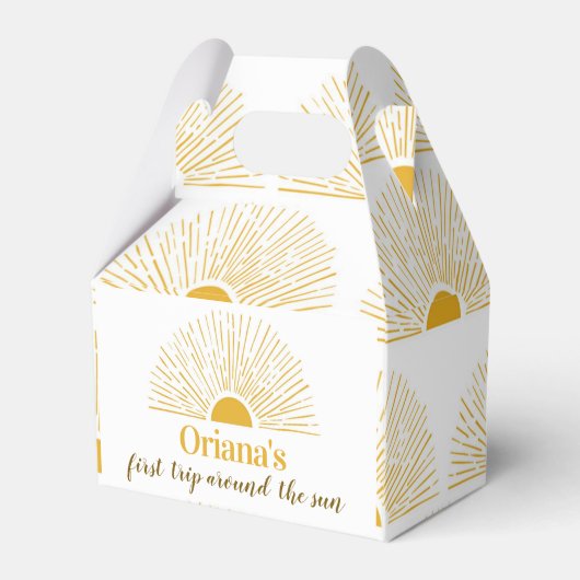 Sunshine Birthday Favor Box Bedankdoosjes (Voorkant Zijde)