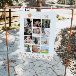 Sunshine Birthday First Year Foto Milestone Poster