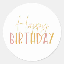 Sunshine Birthday Happy Birthday Cupcake Toppers Ronde Sticker