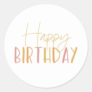 Sunshine Birthday Happy Birthday Cupcake Toppers Ronde Sticker