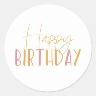 Sunshine Birthday Happy Birthday Cupcake Toppers Ronde Sticker