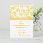 Sunshine Birthday Invitation Kaart (Staand voorkant)