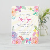 Sunshine Birthday Invitation Kaart (Staand voorkant)