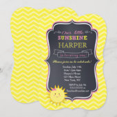 Sunshine Birthday Invitations Kaart (Voorkant / Achterkant)