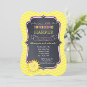 Sunshine Birthday Invitations Kaart (Staand voorkant)