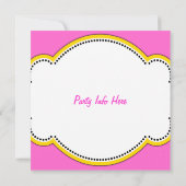 Sunshine Birthday Invite Pink & Yellow Kaart (Achterkant)