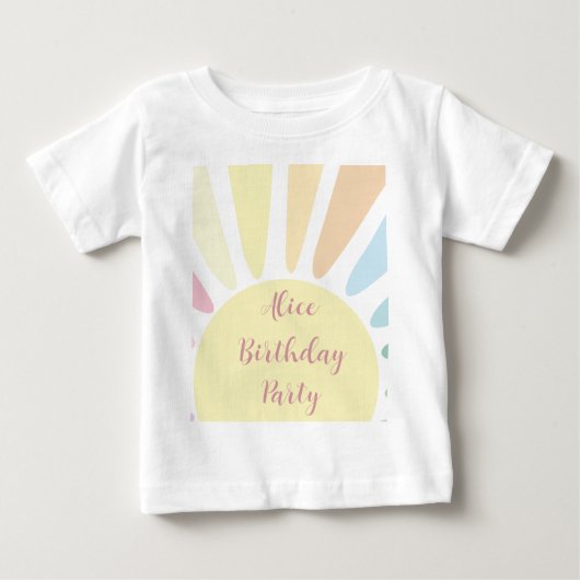 Sunshine Birthday Party Baby T-Shirt (Voorkant)