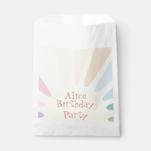 Sunshine Birthday Party Bedankzakje (Voorkant)